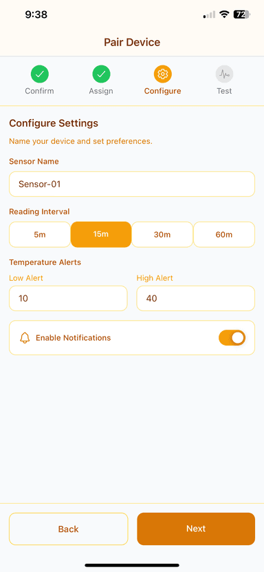 Behandlungsverfolgung app screenshot